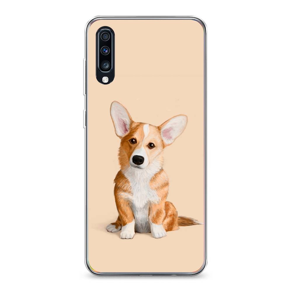 

Чехол на Samsung Galaxy A70 "Грустный Корги", Коричневый;бежевый, 28150-1