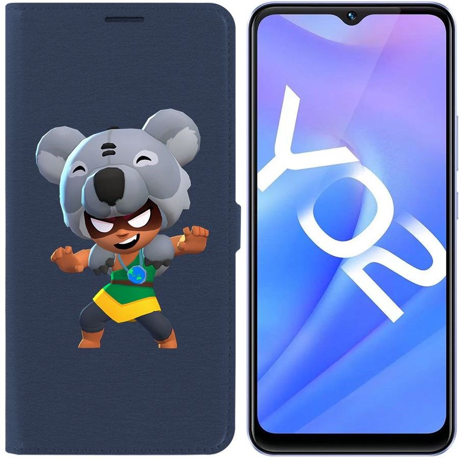 

Чехол-книжка Eco Book для Vivo Y02 Brawl Stars-Нита Коала
