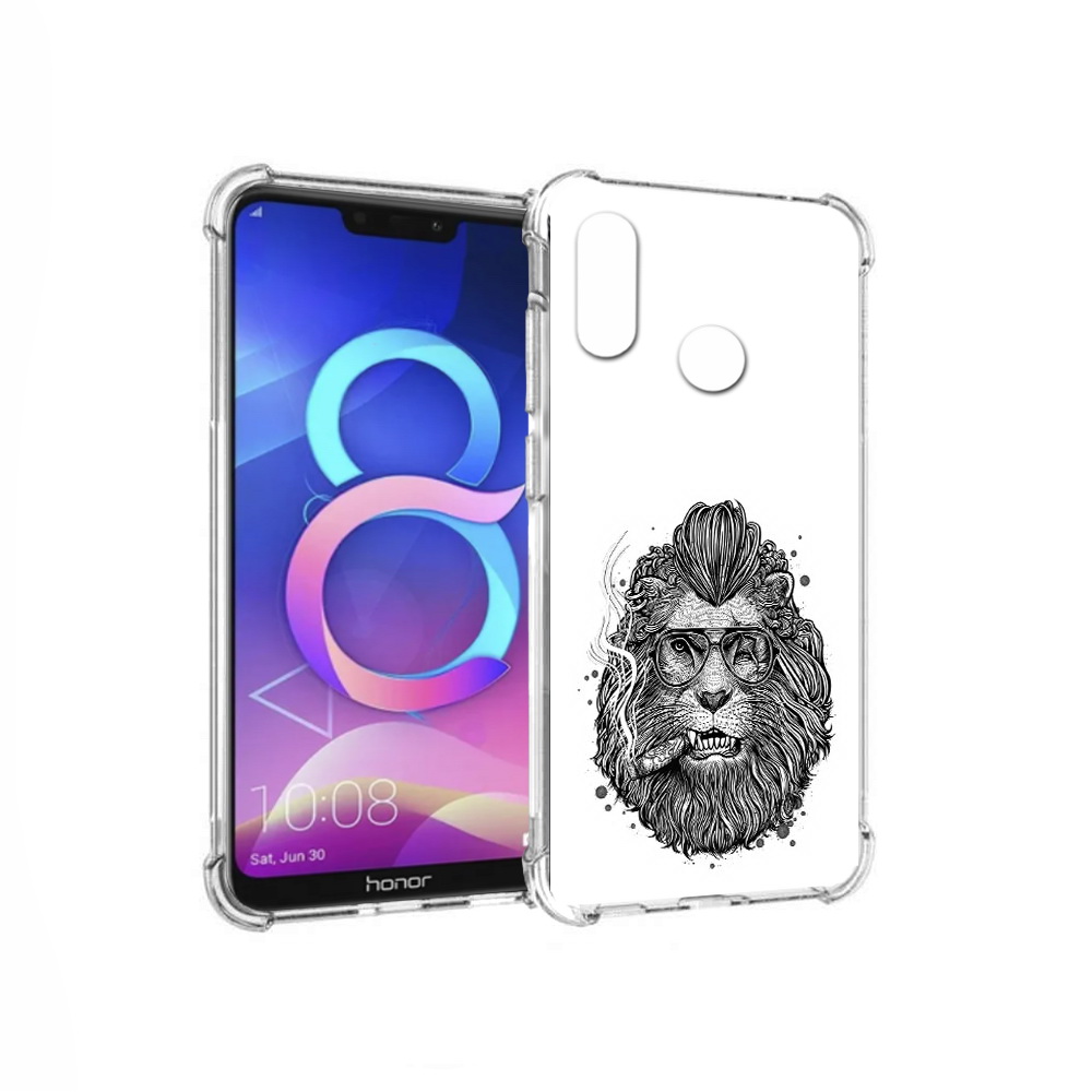 

Чехол MyPads Tocco для Honor 8C курящий лев (PT121522.29.432), Прозрачный, Tocco