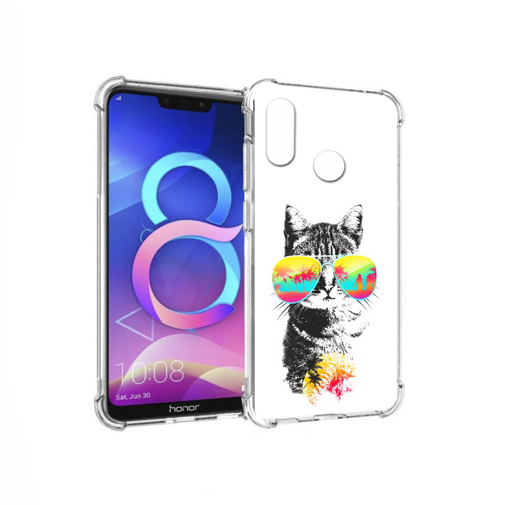 

Чехол MyPads Tocco для Honor 8C крутой кот (PT121522.29.425), Прозрачный, Tocco