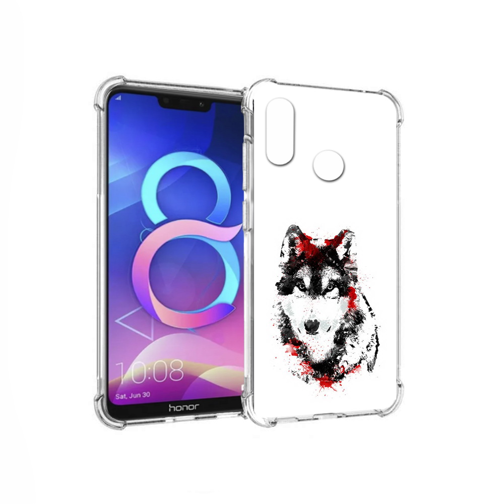 

Чехол MyPads Tocco для Honor 8C кровавый волк (PT121522.29.416), Прозрачный, Tocco