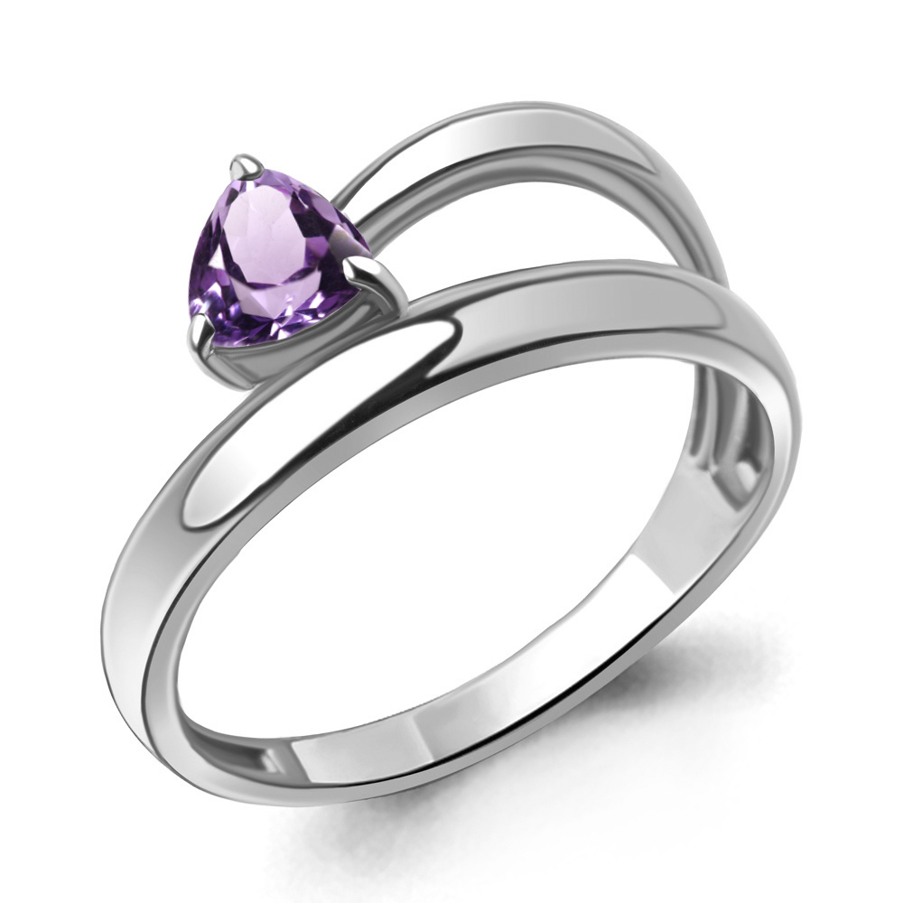

Кольцо из серебра с аметистом р. Aquamarine 6955004, 6955004_925_р