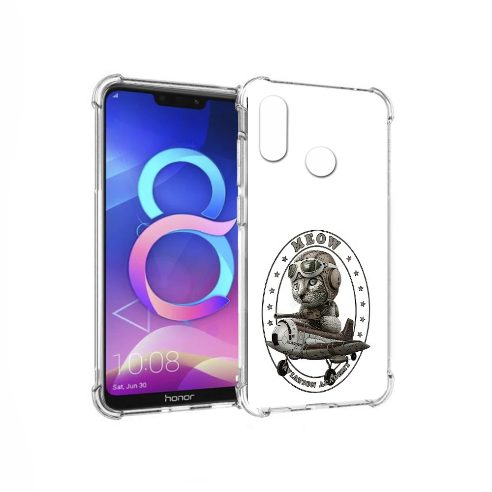 

Чехол MyPads Tocco для Honor 8C кот в самолете (PT121522.29.395), Прозрачный, Tocco