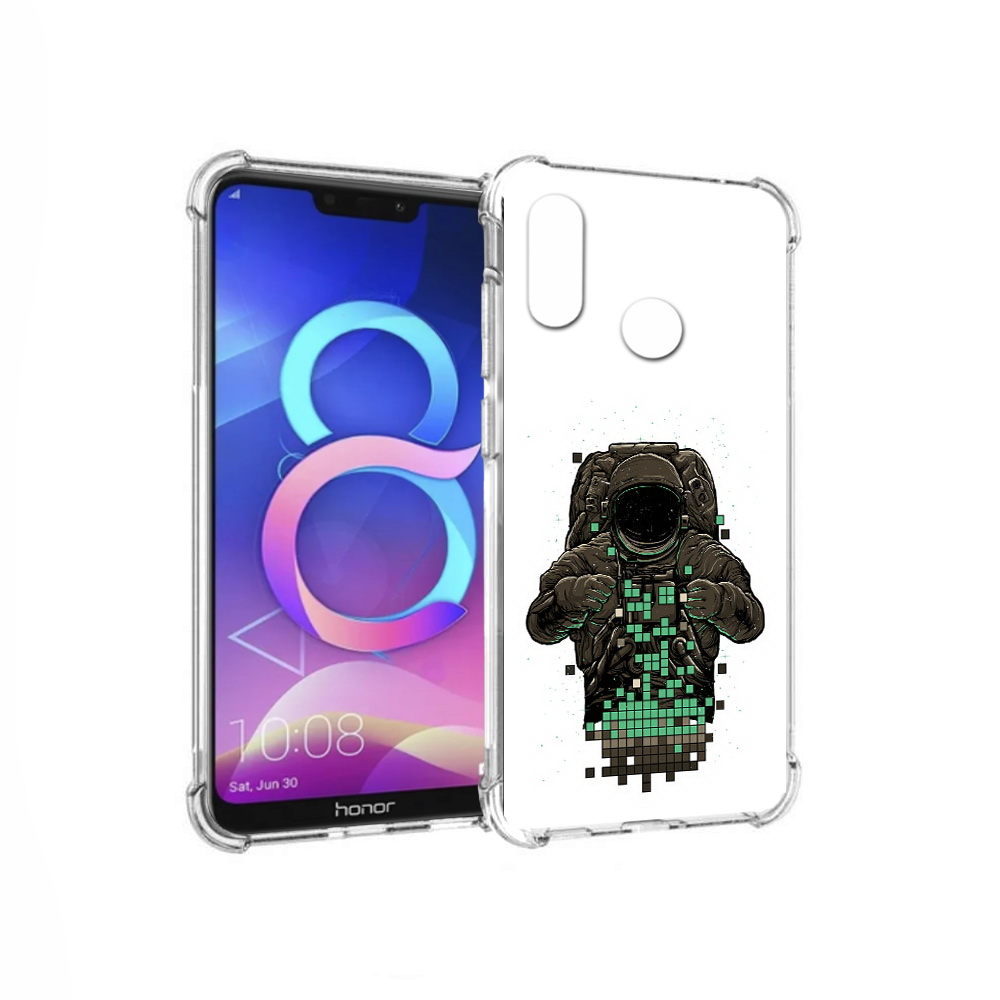 

Чехол MyPads Tocco для Honor 8C космонавт с пикселями (PT121522.29.394), Прозрачный, Tocco