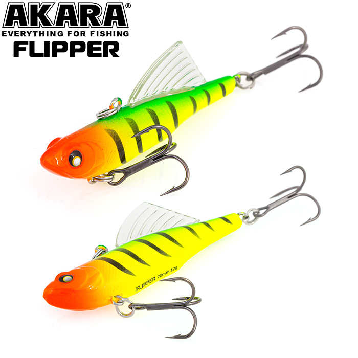 

Воблер Akara раттлин Flipper 70 мм 12 гр 3/7 oz 2,8 in A 1, Разноцветный, Flipper