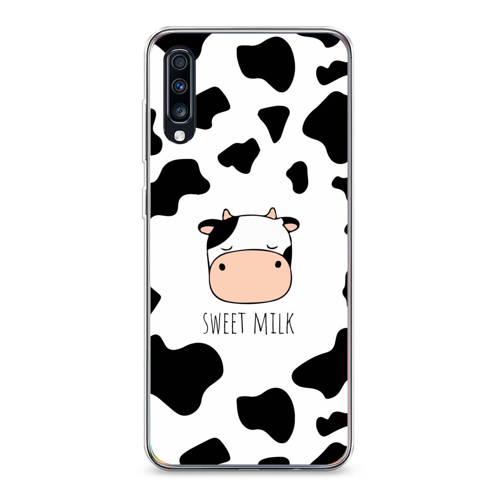 

Чехол на Samsung Galaxy A70 "Sweet milk", Розовый;белый;черный, 28150-1