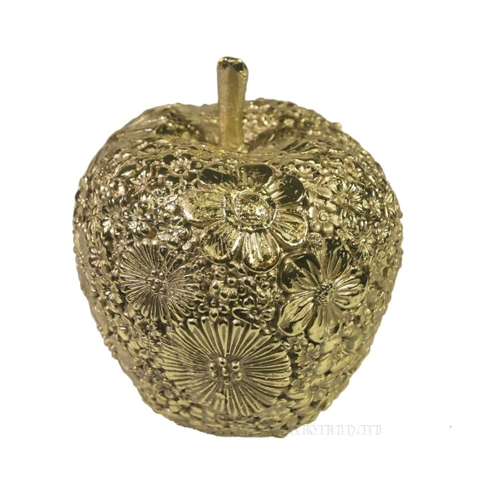 Фигура декоративная Яблоко, светлое золото