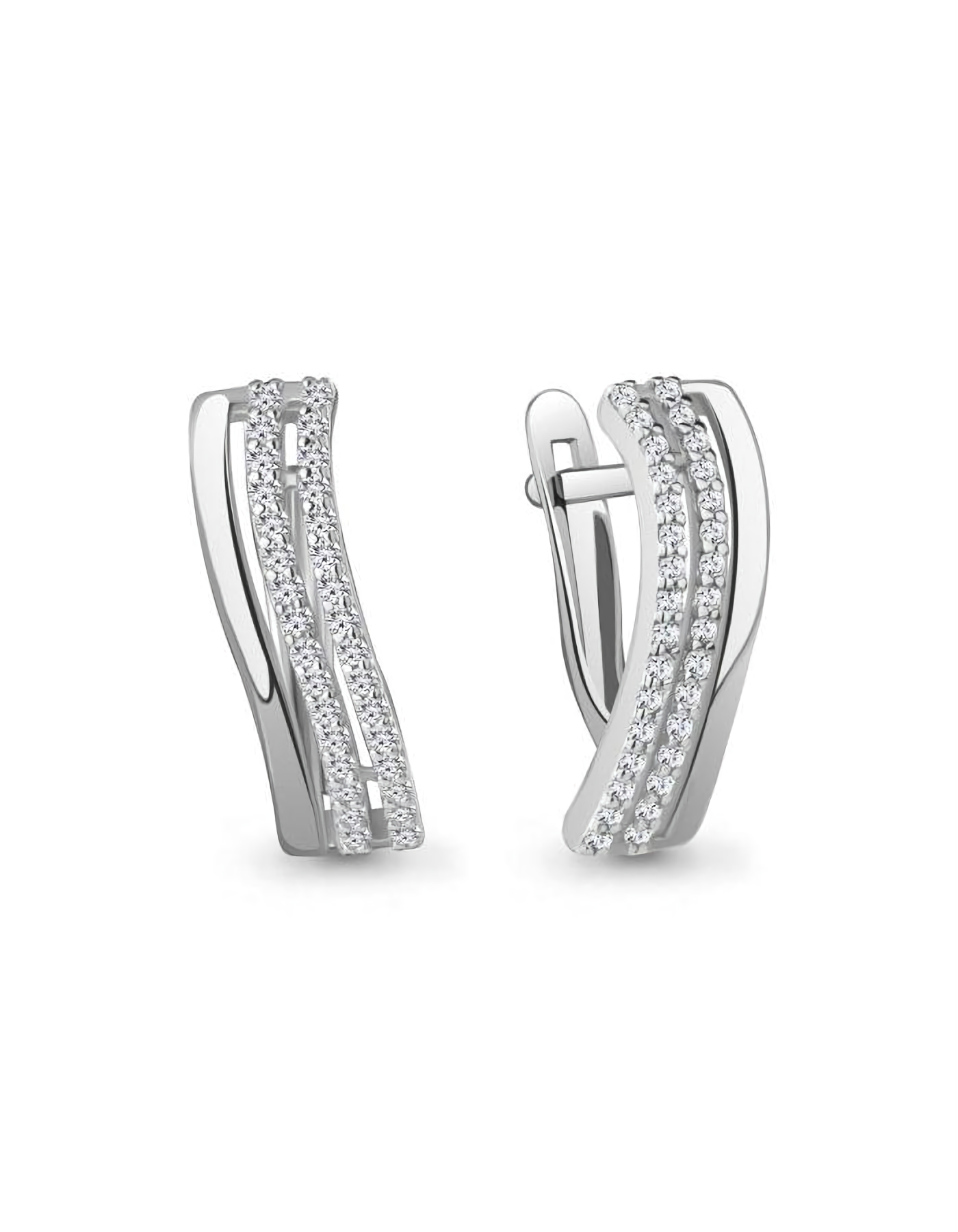 

Серьги из серебра TEO MAORI 8400421.5, фианит, 8400421.5