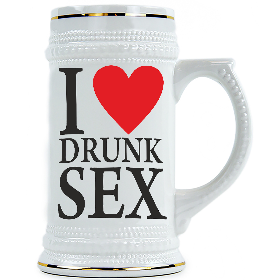 фото Пивная кружка drabs i love drunk sex , я люблю секс