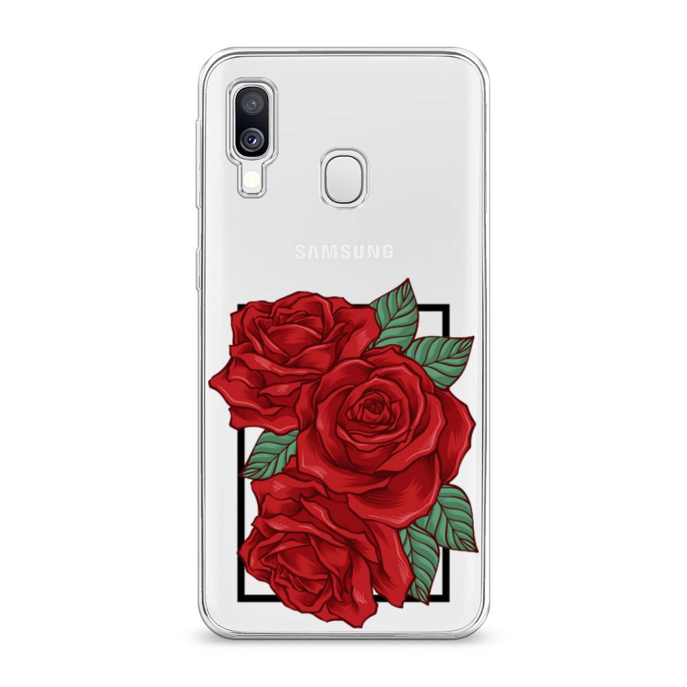 

Чехол на Samsung Galaxy A40 "Три алые розы", Красный, 28050-2