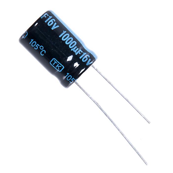 

Конденсатор электролитический 1000x16 (10x16) TK Jamicon 105C (200 шт)
