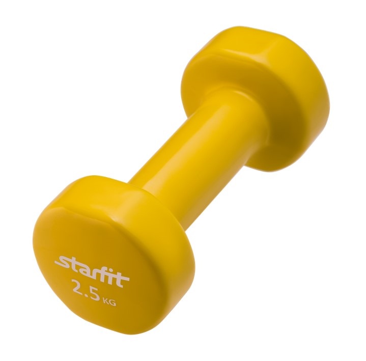 

Гантель виниловая STARFIT DB-101 2,5 кг(желтый)