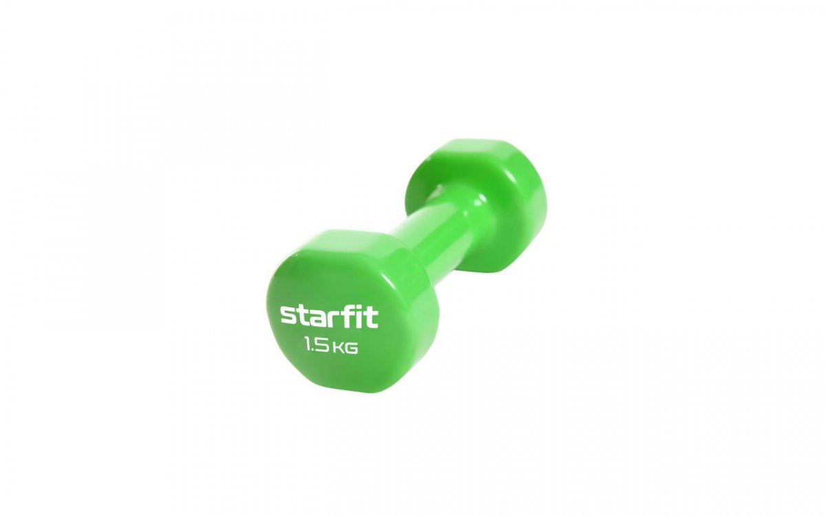 

Гантель виниловая STARFIT Core DB-101 1,5 кг(зеленый), Core