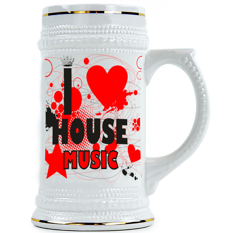 фото Пивная кружка drabs i love house music