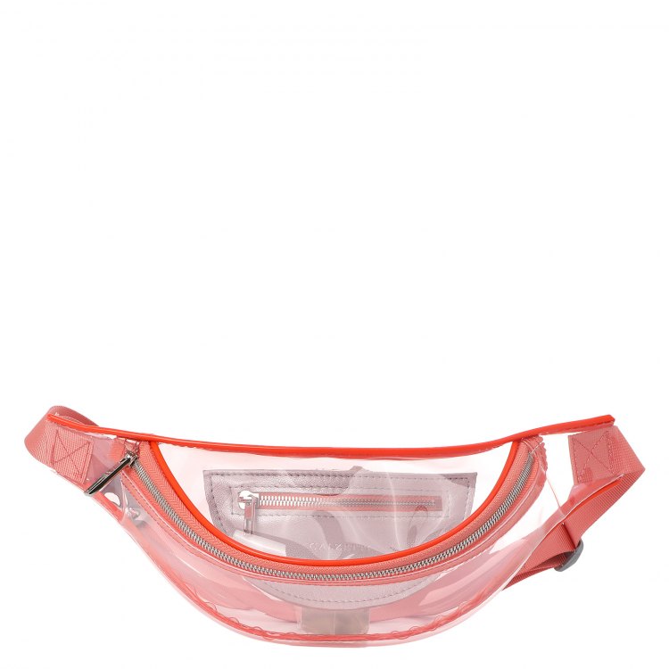 Поясная сумка женская Calzetti TRANSPARENT BELT BAG NEW, кораллово-розовый