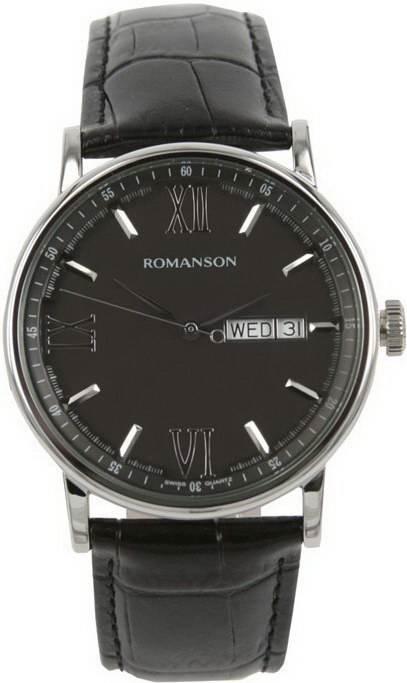 фото Наручные часы мужские romanson tl1276hmw(bk)bk