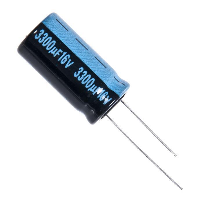 

Конденсатор электролитический 3300x16 (13x26) TK Jamicon 105C