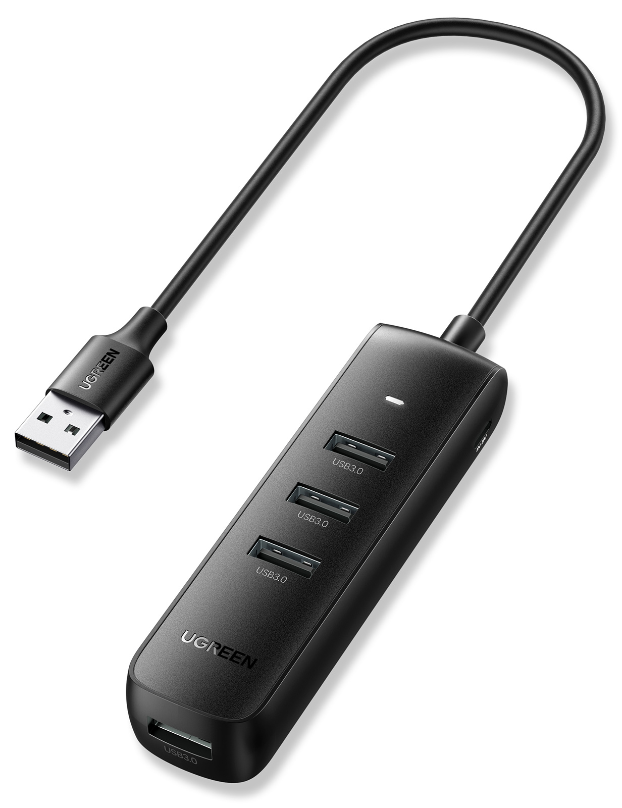 фото Разветвитель для компьютера ugreen cm416 (10915) usb 3.0 4-port hub 0.25m - black (10915_)