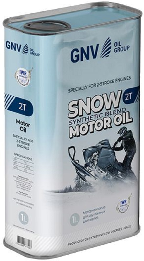 Моторное масло GNV синтетическое Snow 2T 1л