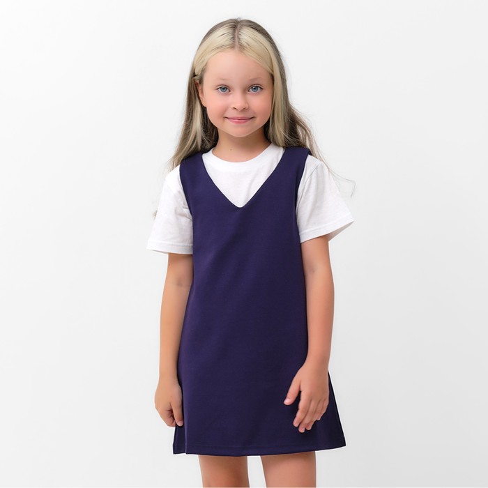 

Сарафан детский KAFTAN Прямая, синий, 122, Прямая