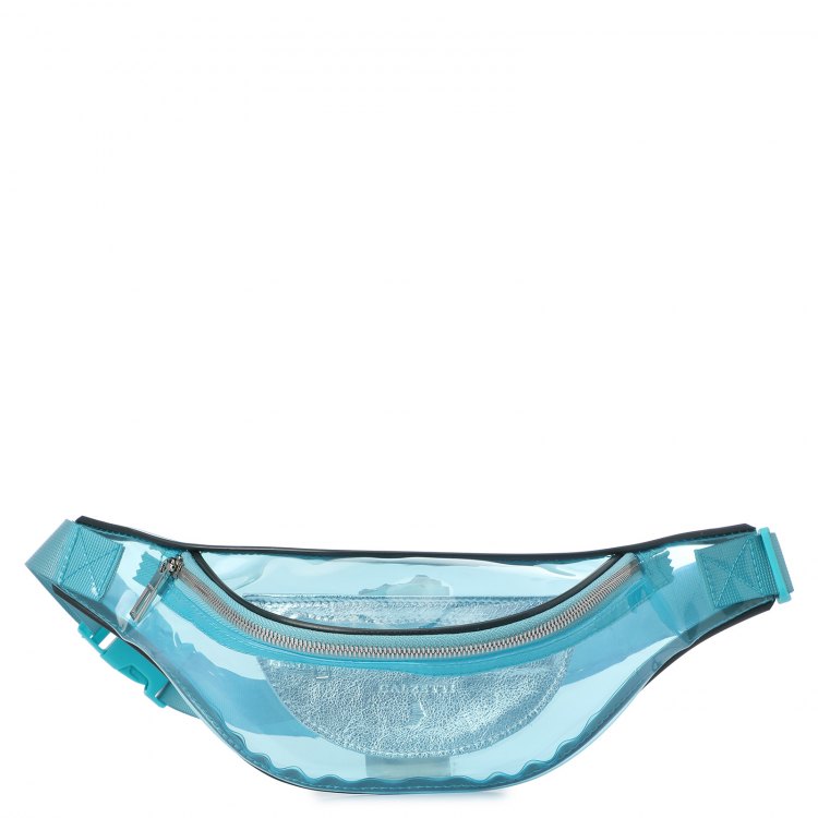 Поясная сумка женская Calzetti TRANSPARENT BELT BAG NEW, голубой/черный