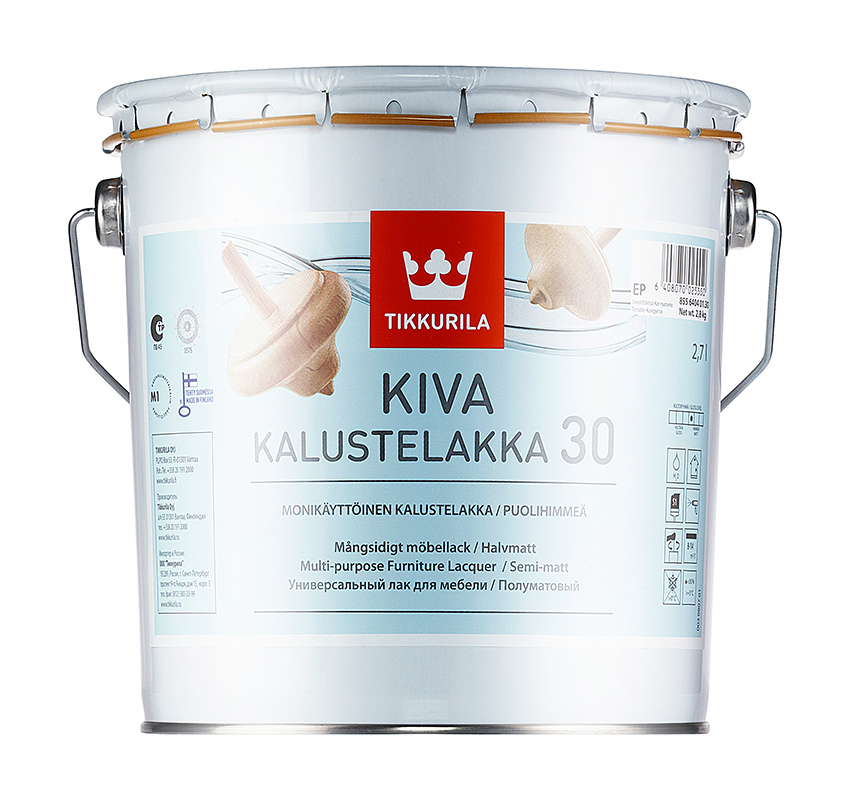 Лак для мебели Tikkurila Kiva 30 Универсальный 2,7 л