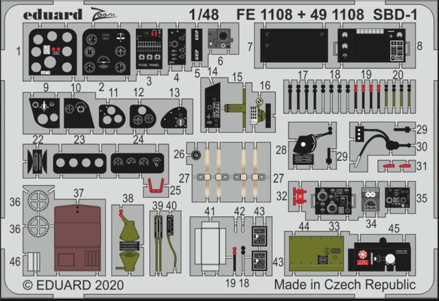 

Фототравление Eduard FE1108 SBD-1 1/48, Цветной