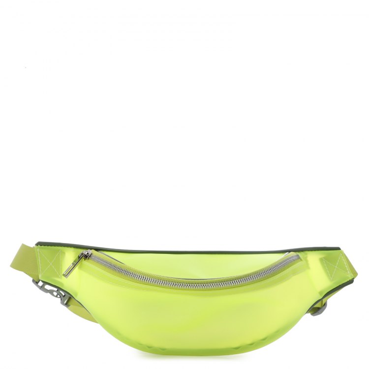 фото Поясная сумка женская calzetti transparent belt bag new желто-зеленая
