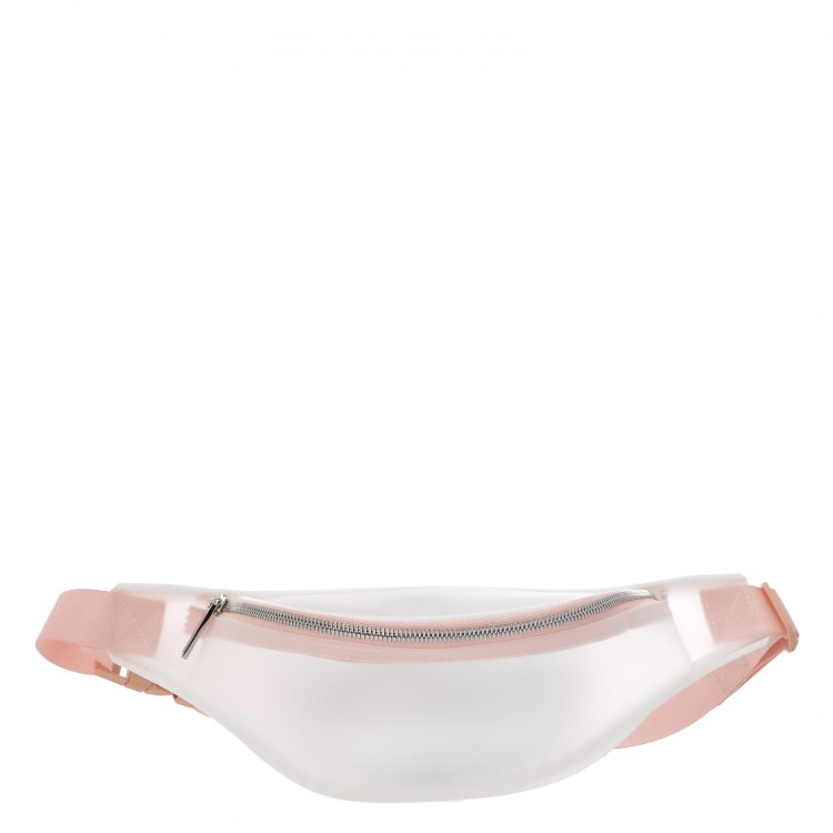 Поясная сумка женская Calzetti TRANSPARENT BELT BAG NEW, белый/розовый