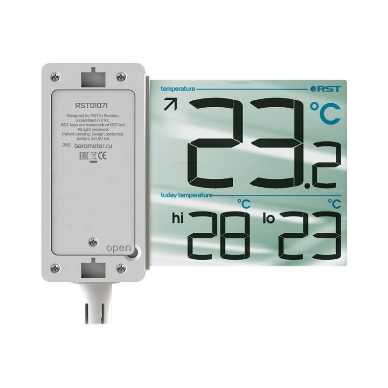 фото Оконный термометр с инверсивным зеркальным дисплеем rst01071