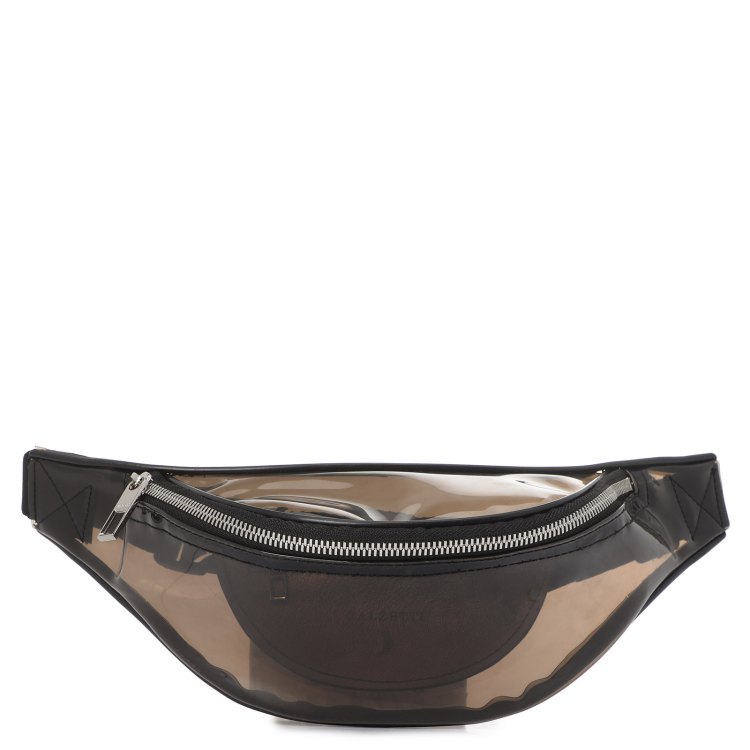 фото Поясная сумка женская calzetti transparent belt bag new темно-коричневая