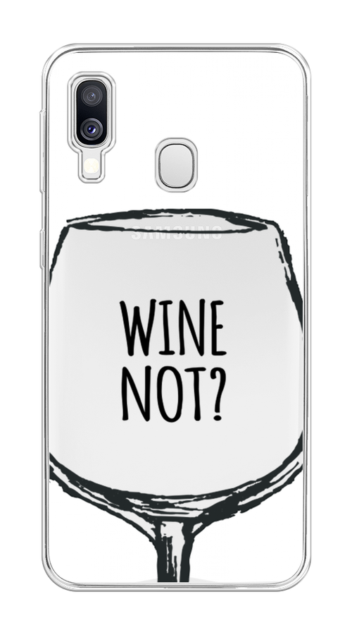 

Чехол на Samsung Galaxy A40 "Wine not white", Белый, 28050-6