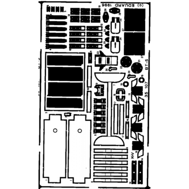 

Фототравление Eduard 35107БТ-5 1/35, Однотонный