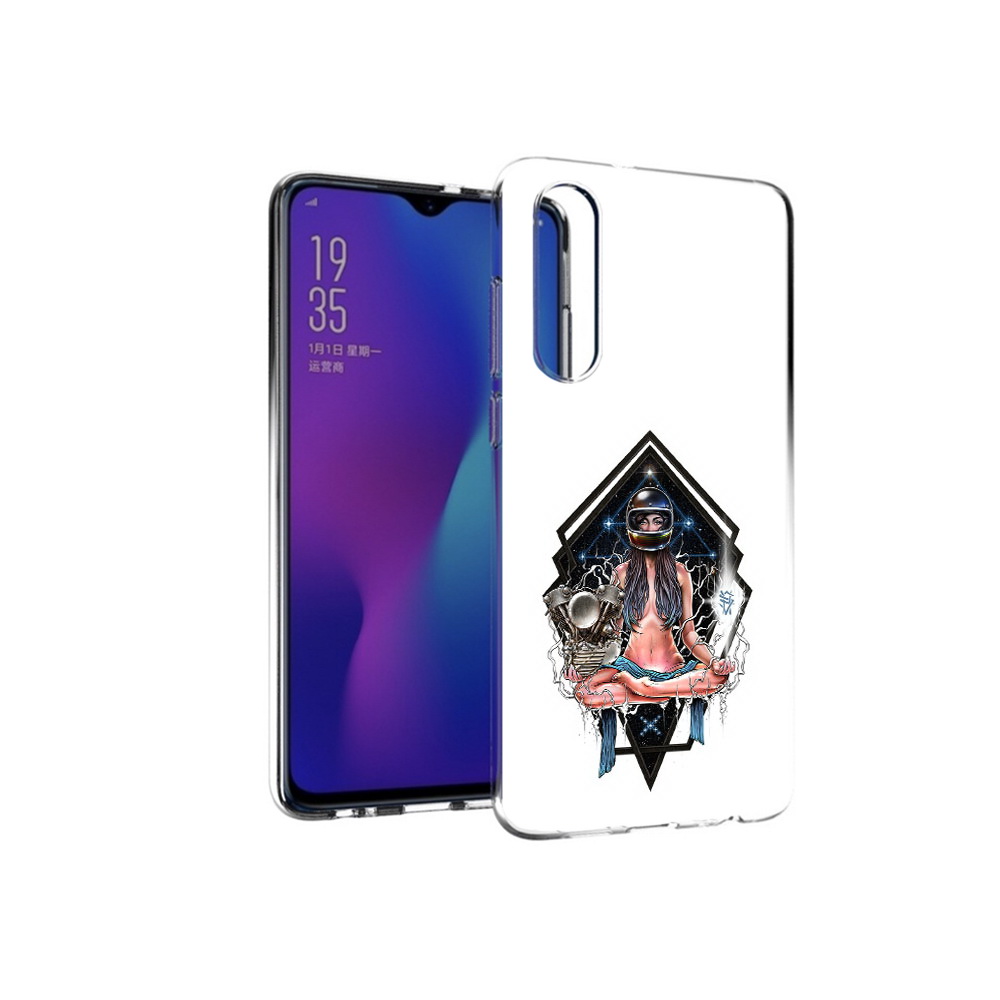 

Чехол MyPads Tocco для Huawei P30 красивая девушка в шлеме, Прозрачный, Tocco