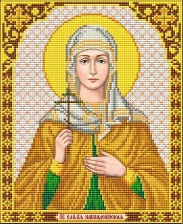 

Рисунок на ткани Святая Эмилия