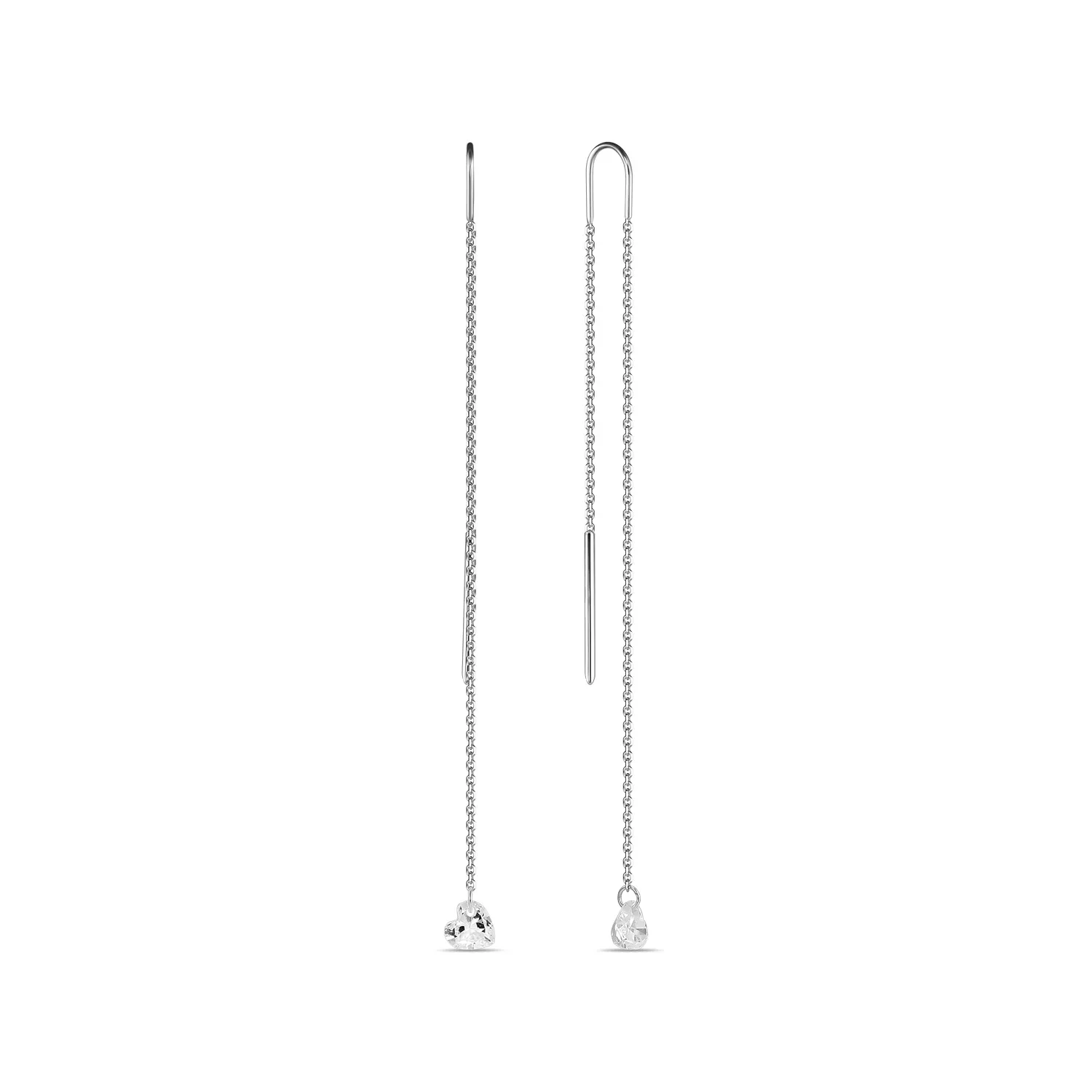 

Серьги продевки из белого золота MIUZ Diamonds E01-60144-Z, фианит, E01-60144-Z