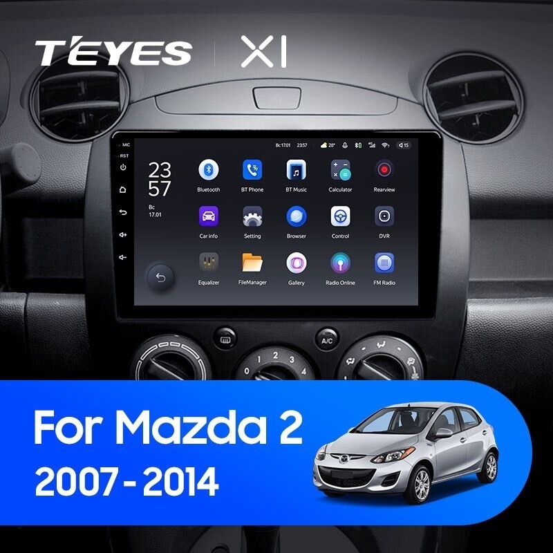Штатная магнитола Teyes X1 4G 232 Mazda 2 DE 2007-2014 2550000₽