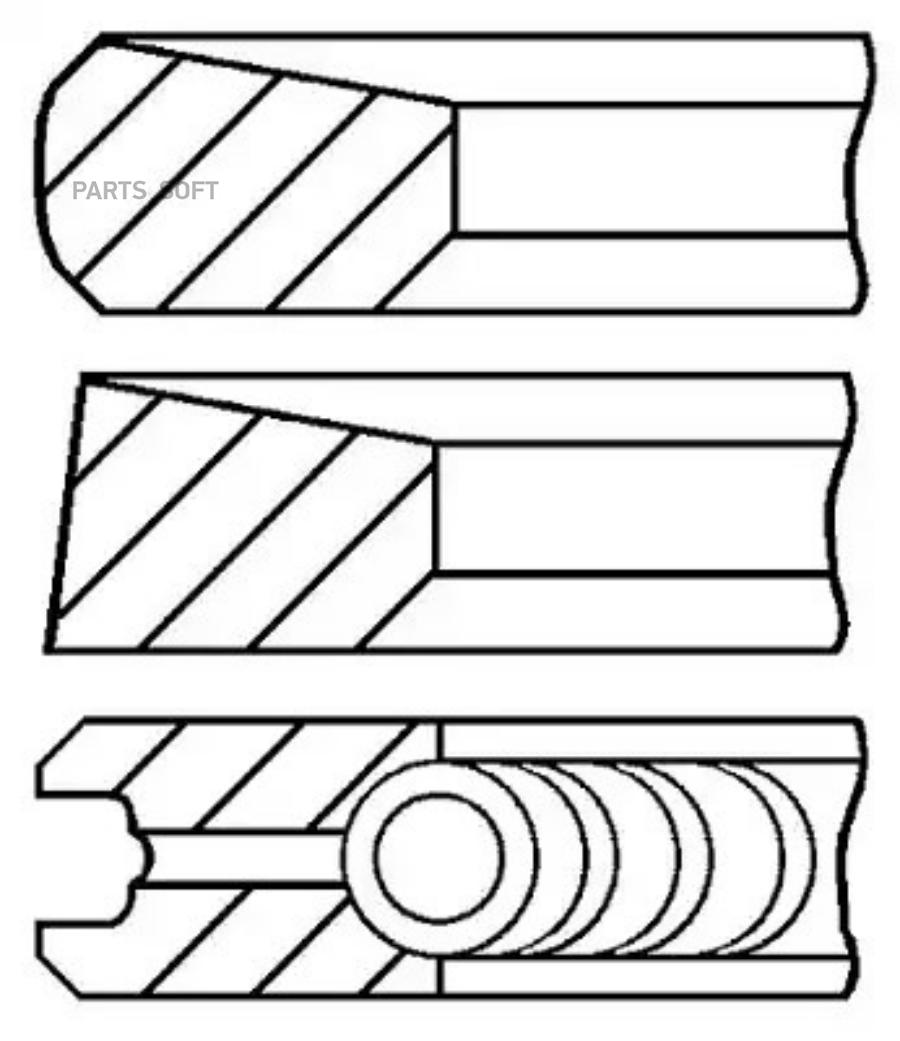 

GOETZE 08-287100-00 Кольца MITSUBISHI Pajero (L04_G L14_G) 1шт