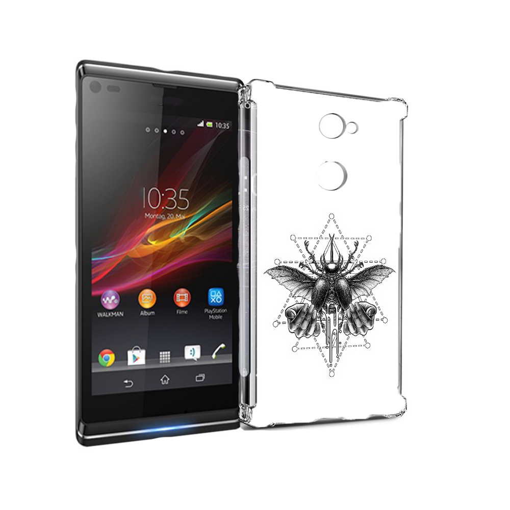 

Чехол MyPads Tocco для Sony Xperia L2 скарабей (PT99662.233.601), Прозрачный, Tocco