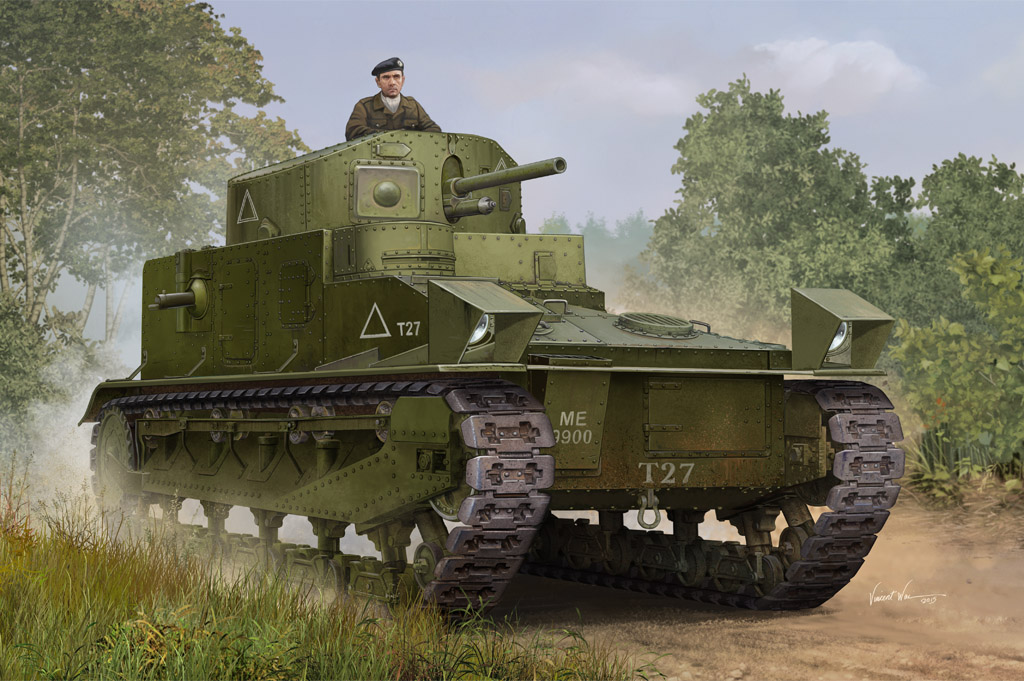 фото Сборная модель hobbyboss 1/35 vickers medium tank mk i 83878