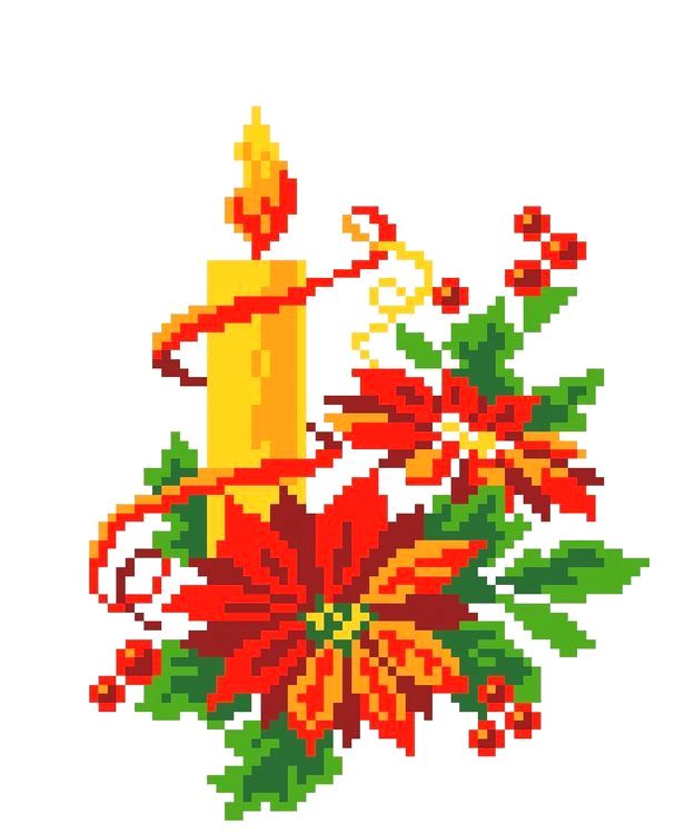 

Рисунок на ткани Свеча