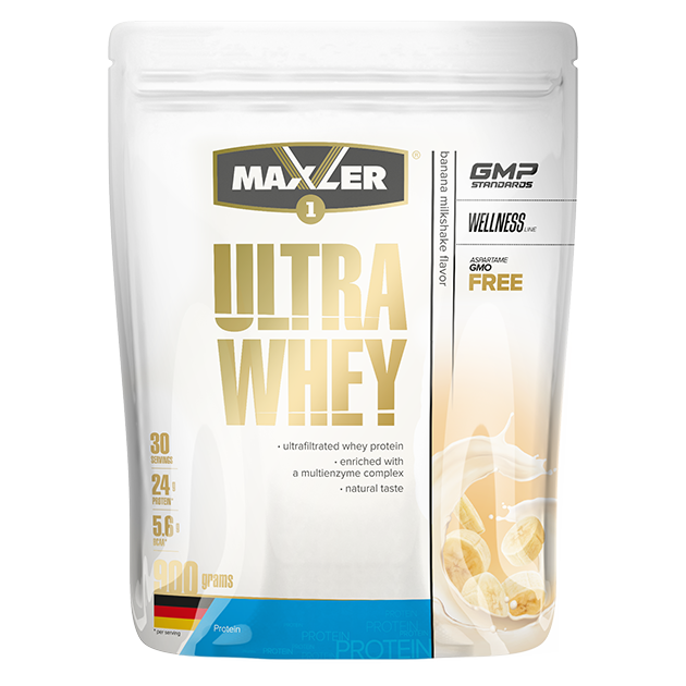 

Maxler Ultra Whey Protein, 900 g (банановый молочный коктейль)