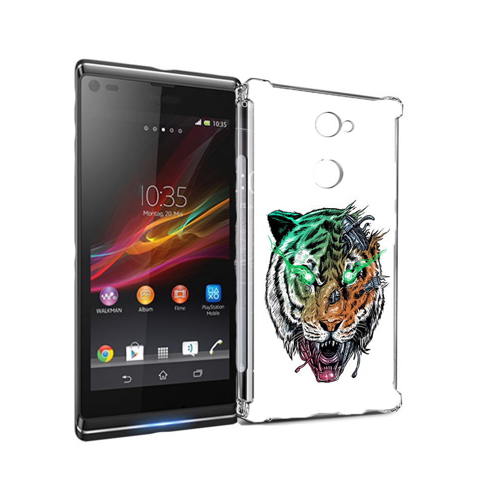 

Чехол MyPads Tocco для Sony Xperia L2 робо-тигр (PT99662.233.584), Прозрачный, Tocco