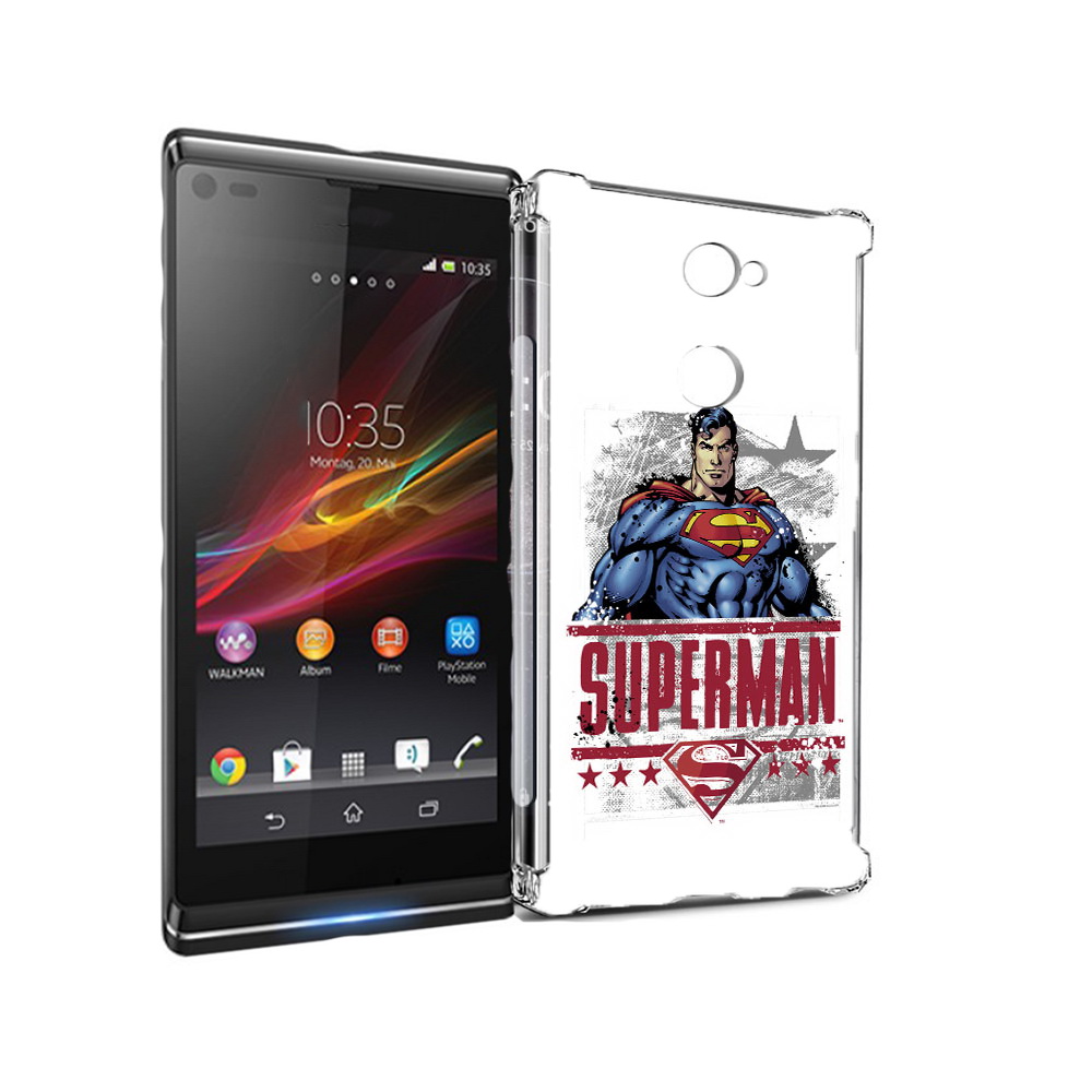 

Чехол MyPads Tocco для Sony Xperia L2 рисунок супермен (PT99662.233.583), Прозрачный, Tocco