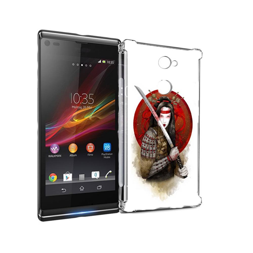 

Чехол MyPads Tocco для Sony Xperia L2 рисованная девушка с катаной (PT99662.233.580), Прозрачный, Tocco