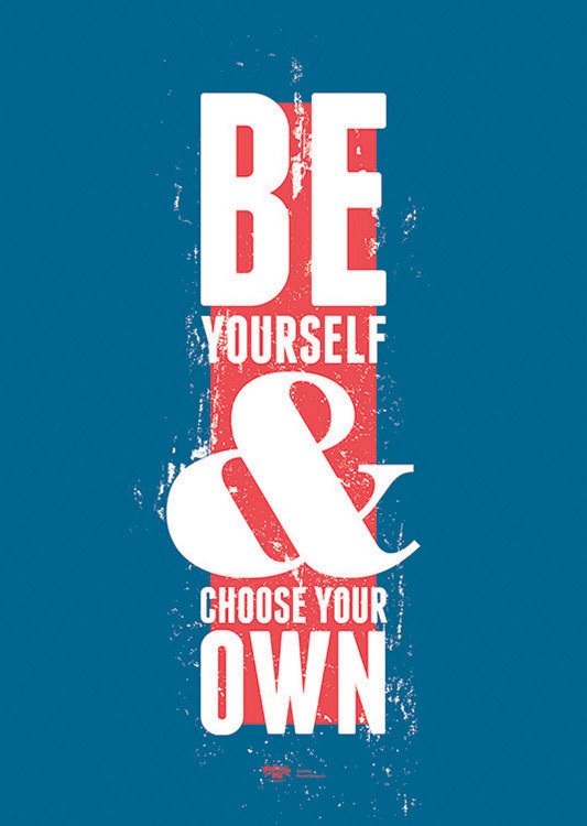 

Большой мотивационный постер на стену Be yourself 60х90 см без рамы, MMYOURSELF