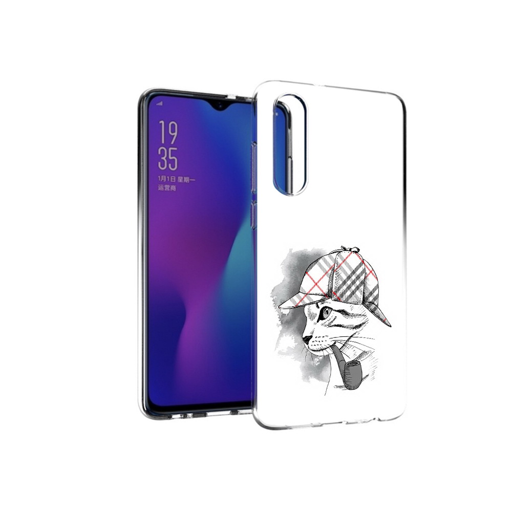 Чехол MyPads Tocco для Huawei P30 кошка с трубкой