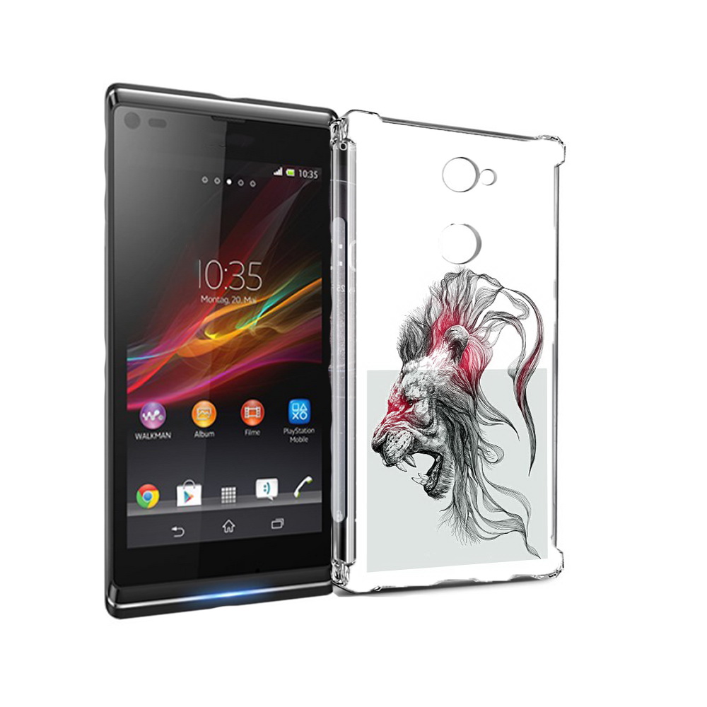 

Чехол MyPads Tocco для Sony Xperia L2 разъяренный лев (PT99662.233.576), Прозрачный, Tocco