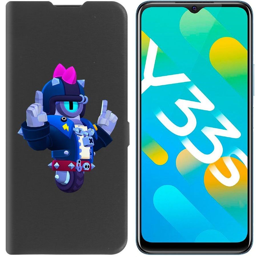 

Чехол-книжка Eco Book для Vivo Y33s Brawl Stars-Дикий Сту