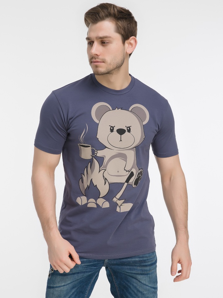 фото Футболка мужская bear’s gear ф40101313 синяя 2xl